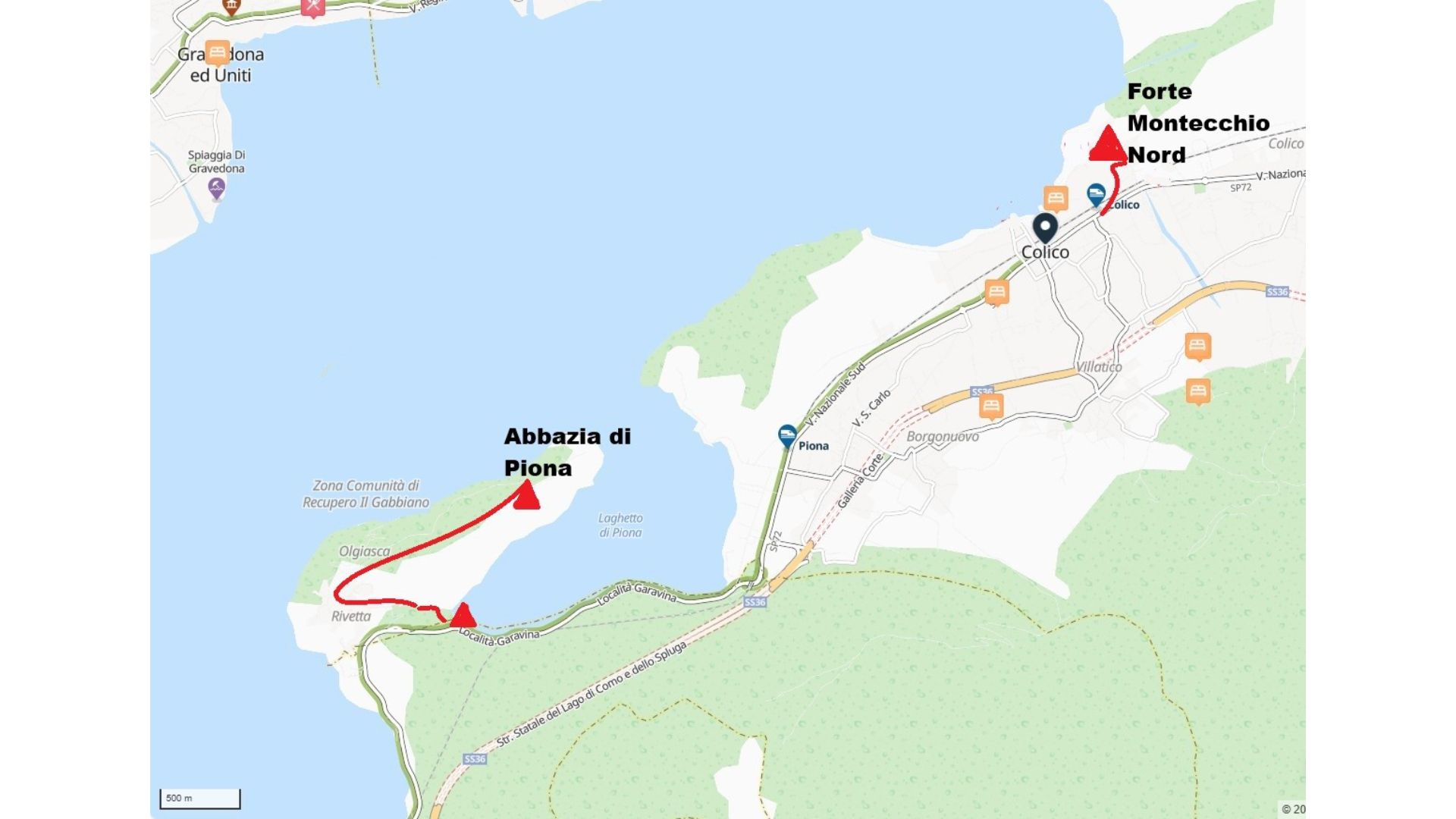 Mappa Lago di Como