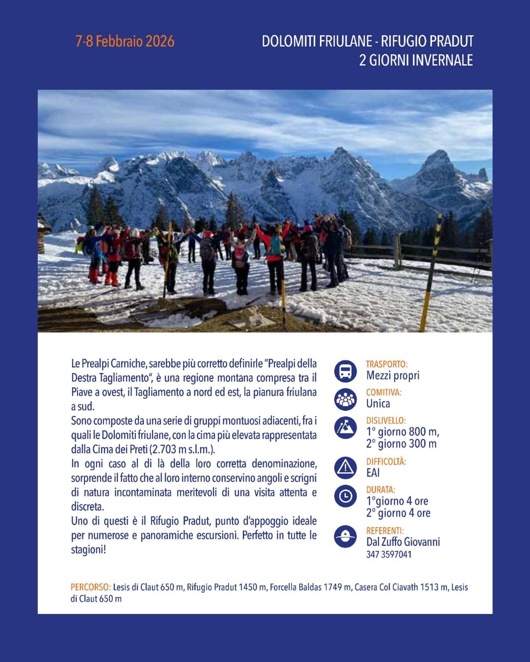 Escursione 7-8 febbraio 2026